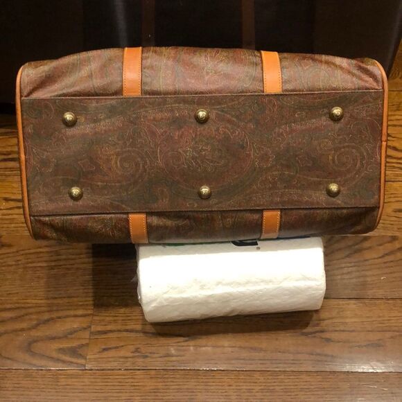 ETRO Milano Red Paisley Weekend Shoulder Bag - Picture 13 of 17